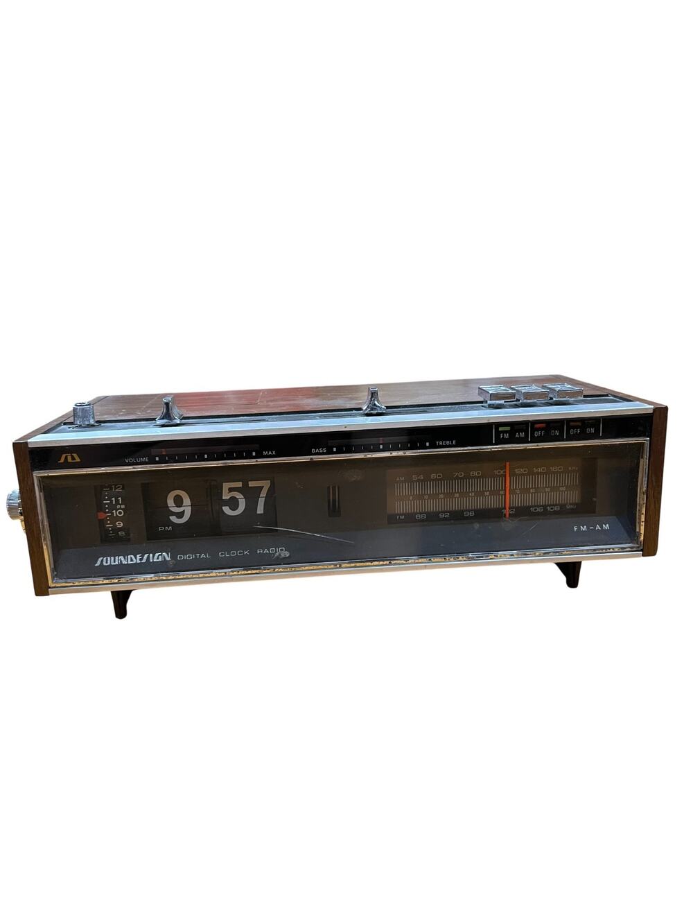 Vintage SounDesign Model 3483 Flip Clock AM/FM Radio 1970s Clock Not Working